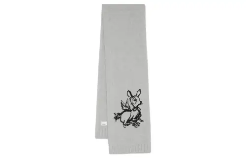 Burberry Knit Scarves Women's Gray