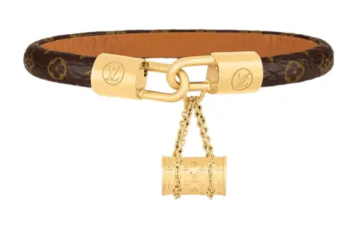 LOUIS VUITTON Canvas/metal Wristbands Women's Brown