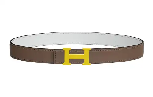 HERMES Cow Leather Belts Women's Brown Width 2.4cm