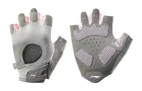 Li Ning Sports Gloves Unisex Gray Pink