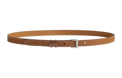 HERMES POP H Cow Leather Belts Women's Width 1.5cm