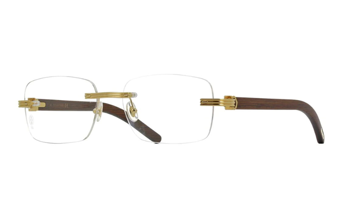 Мужские очки Cartier Classic Rectangle (коричневые)