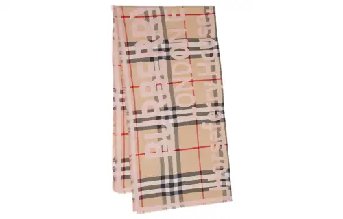Burberry Check Patterned Fringed Edge Scarf
