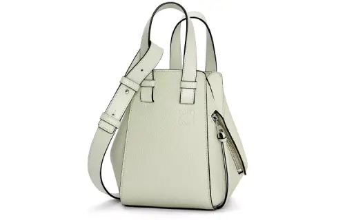 LOEWE Hammock Soft Grain Cow Leather Shoulder Bag, Crossbody Bag, Handbag Women's Light Cyan