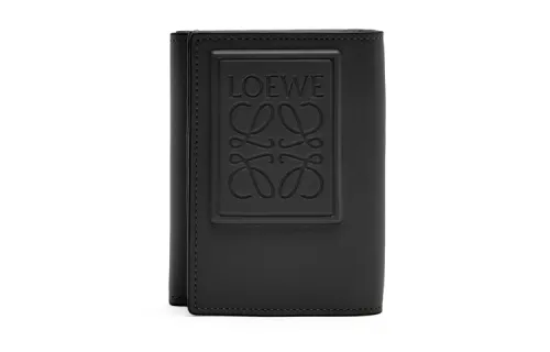 LOEWE Satin Calfskin Wallet Men's Black