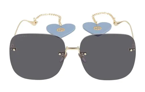 GUCCI Rimless Square Sunglasses Women's