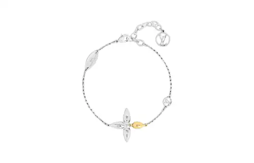 LOUIS VUITTON Monogram Bracelet Women's Silver