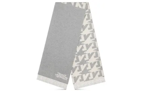 LOUIS VUITTON Knit Scarf Men's Gray
