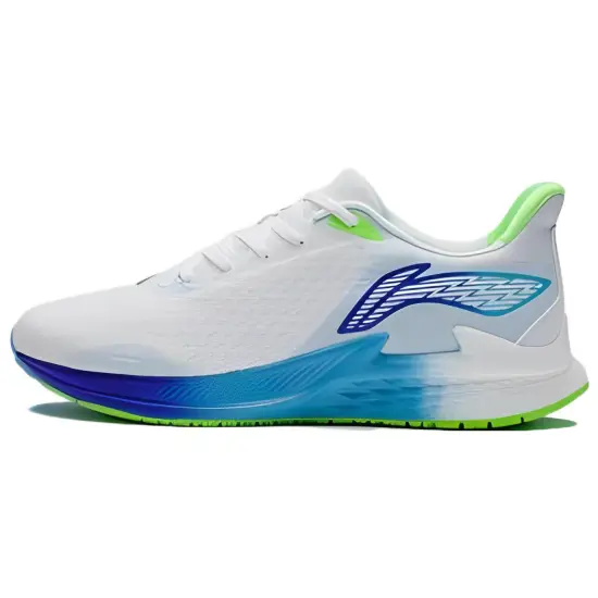 LiNing Red Hare 4 Non slip Wear resistant Shock Absorption Low Top Running Shoes Men's White Blue