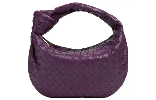 Bottega Veneta Jodie Lambskin Shoulder Bag, Handbag Women's Eggplant Purple