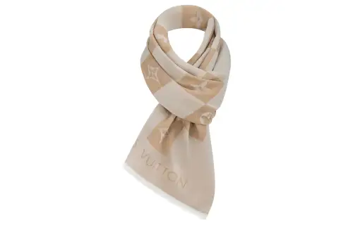 LOUIS VUITTON Knit Scarf Women's Light Khaki