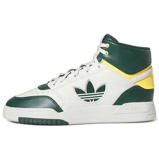 Adidas Originals Drop Step Skateboard Shoes Unisex High-top White/green