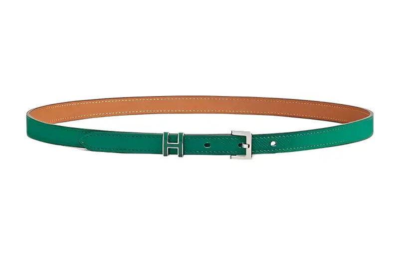 HERMES POP H Cow Leather Belts Women's Width 1.5cm