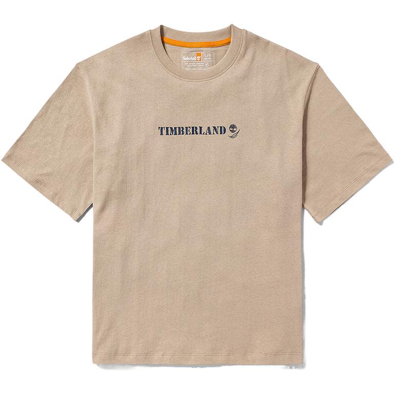Футболка Timberland Botanical Logo (бежевая)