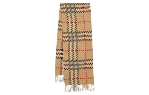 Burberry Cashmere Knit Scarves Women's Khaki
