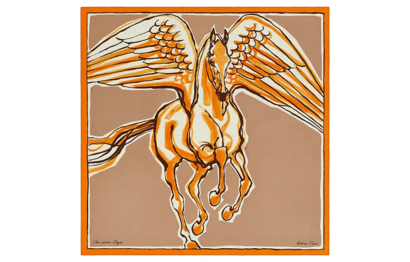 HERMES Libre Comme Pegase Shawls Women's