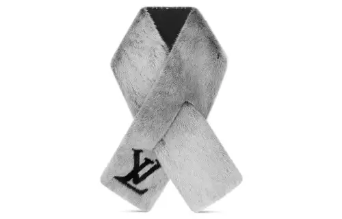 LOUIS VUITTON Knit Scarves Women's Gray