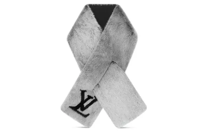 LOUIS VUITTON Knit Scarves Women's Gray
