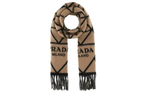 PRADA Knit Scarves Women's Brown