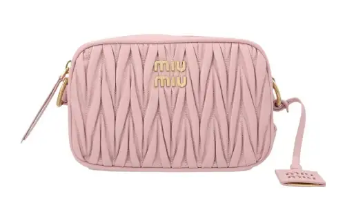 MIU MIU Leather Crossbody Bag, Shoulder Bag Women's Pink