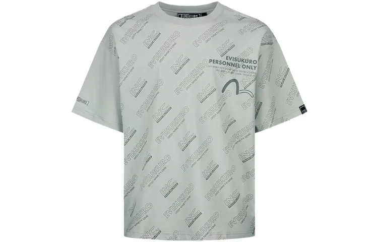EVISU FW22 T Shirt Men's Light Gray