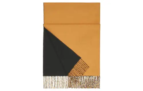 HERMES Knit Scarves Unisex Black/Yellow