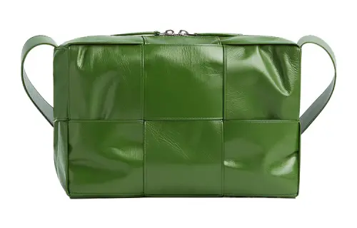 Bottega Veneta Cow Leather Camera Bag, Crossbody Bag, Shoulder Bag Men's Avocado Green