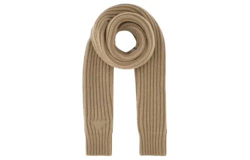 PRADA Knit Scarves Women's Camel