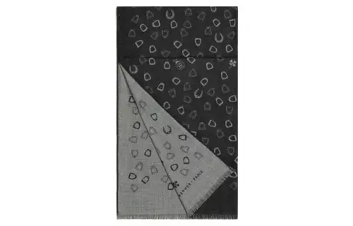 HERMES Knit Scarves Unisex Black