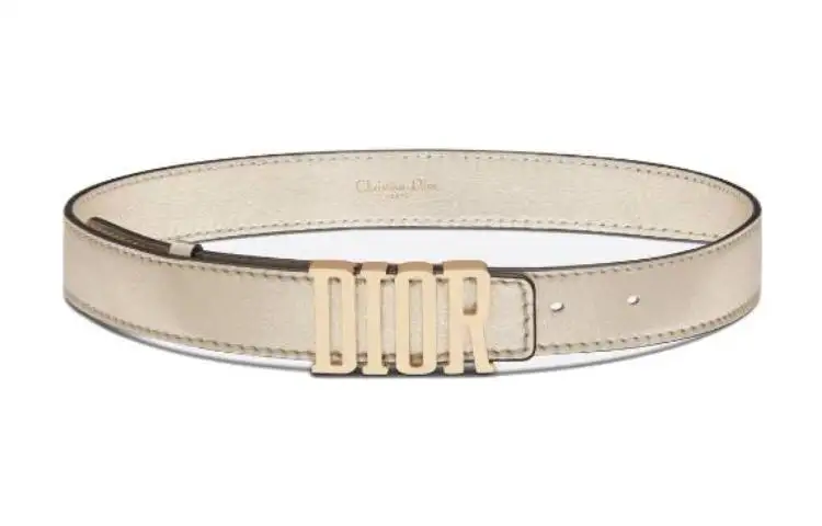 DIOR Cow Leather Belts Women's White