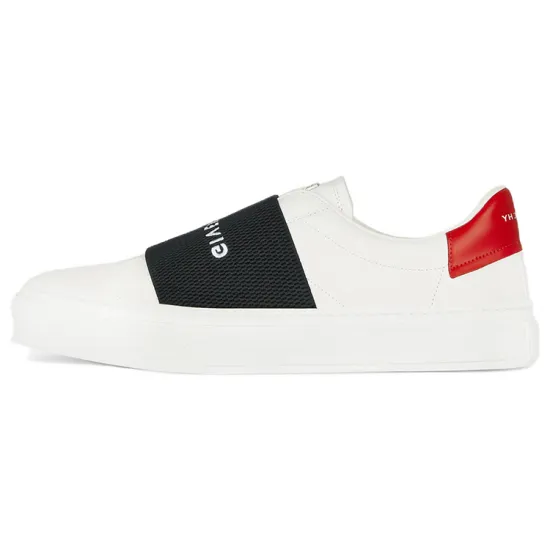 Givenchy City Skateboard Shoes Men Low-Top White Black Red