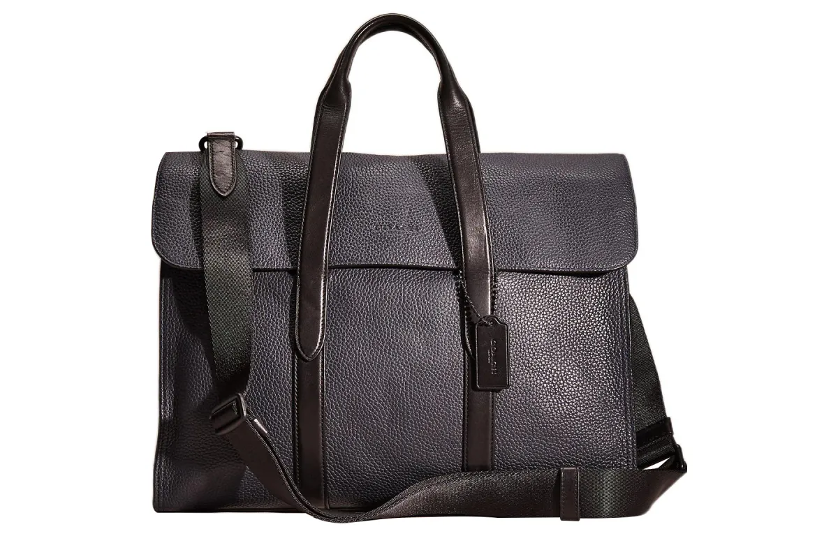COACH Metropolitan Pebbled Leather Handbag Large Men's Black