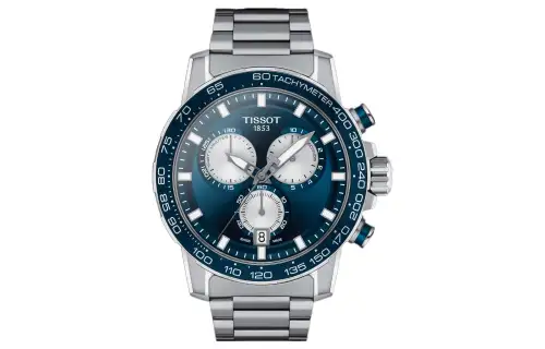 TISSOT Daring Collection Quartz Movement 100m Waterproof Men's Watch 45.5mm Blue Dial Stainless Steel Case