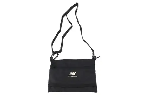 New Balance Fabric Messenger Bag, Crossbody Bag, Shoulder Bag Unisex Black