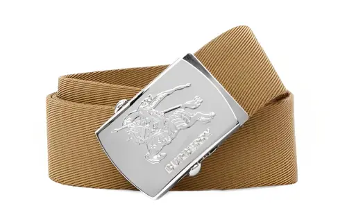 Burberry Leather Belts Men's Brown Width 4cm