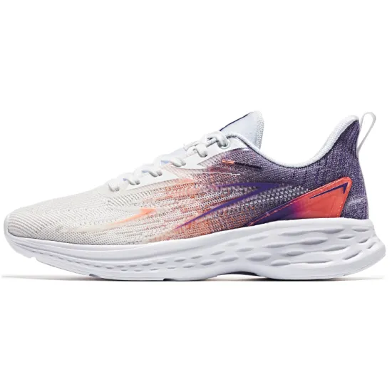 Erke Running Shoes Women's Low-Top White Pink