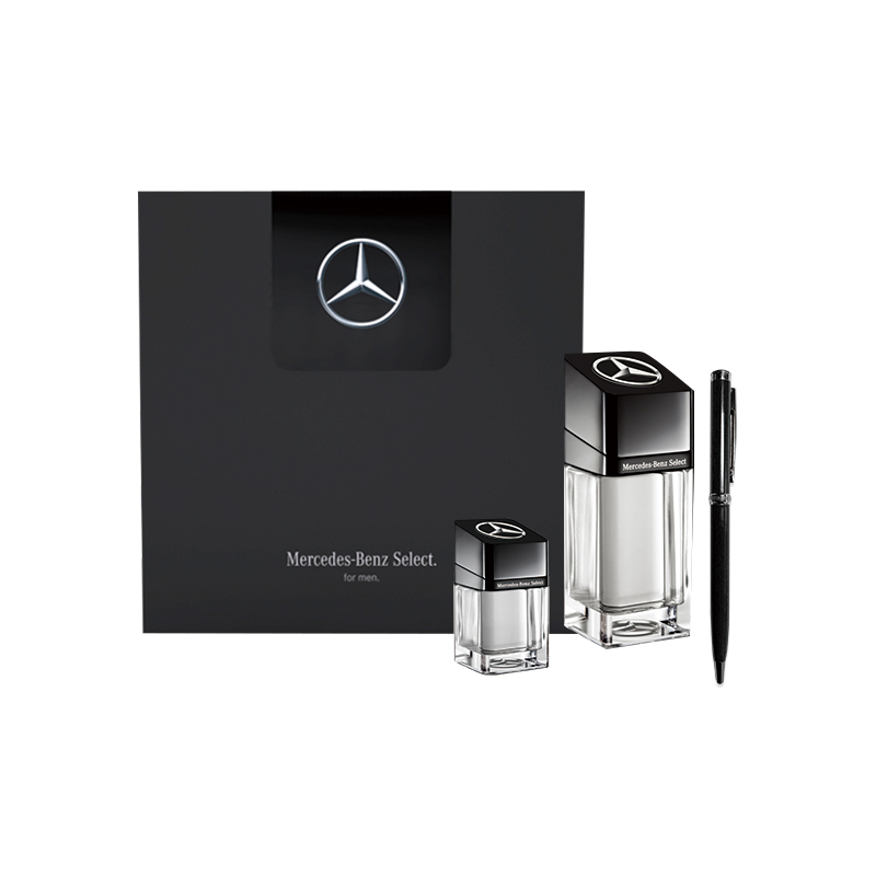Mercedes Benz, perfume, men's gift box, ballpoint pen, 100 ml, 7 ml