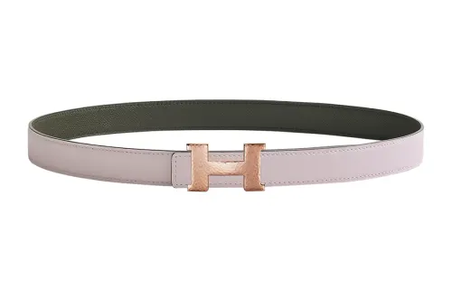 HERMES Mini Constance Cow Leather Belts Women's Light Purple Width 2.4cm