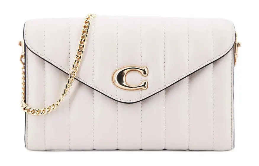 COACH Tammie Leather Shoulder Bags Small Women's Pink White