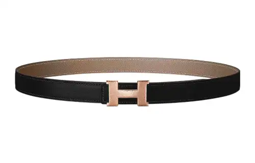 HERMES Mini Constance Cow Leather Belts Women's Width 2.4cm