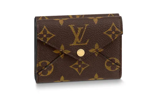 LOUIS VUITTON Victorine Canvas Victoria Wallet Regular Women's Brown