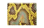 GUCCI GG Marmont Python Skin Card Holder Mini Women's Yellow