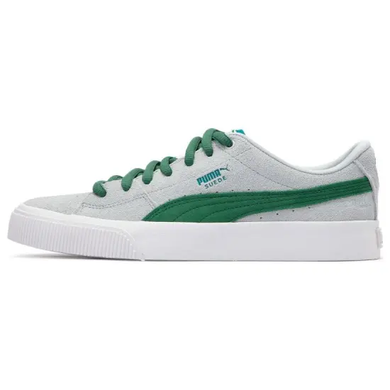PUMA Suede Skateboarding Shoes Unisex Low-top Grey/Green/White