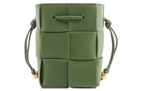 Bottega Veneta Leather Bucket Bag, Shoulder Bag, Crossbody Bag Women's Green