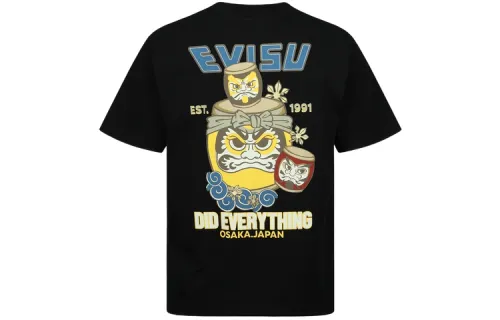 EVISU T Shirts Unisex Crew Neck Moderate Straight Fit