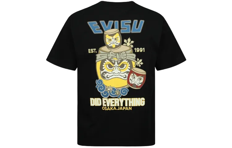 EVISU T Shirts Unisex Crew Neck Moderate Straight Fit