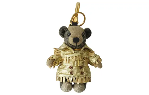 Burberry Keychain Unisex Beige Yellow
