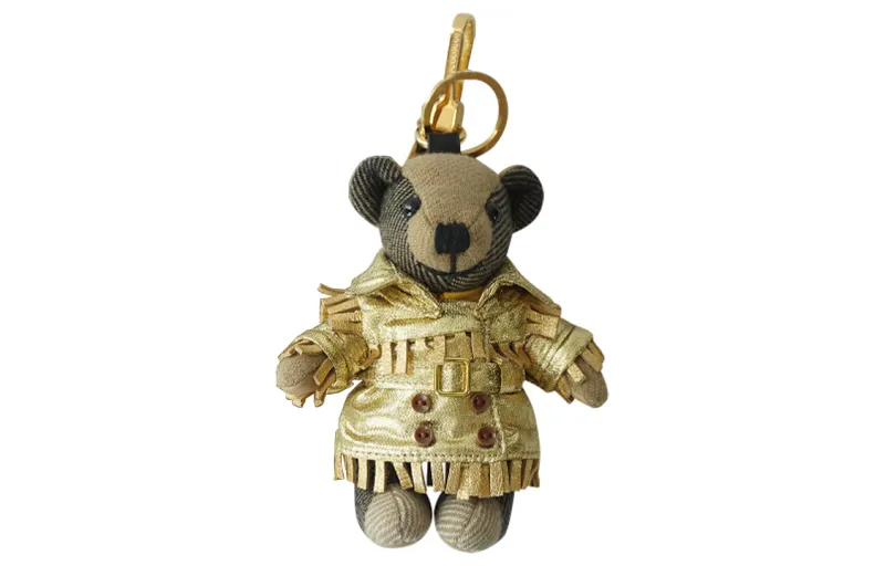 Burberry Keychain Unisex Beige Yellow