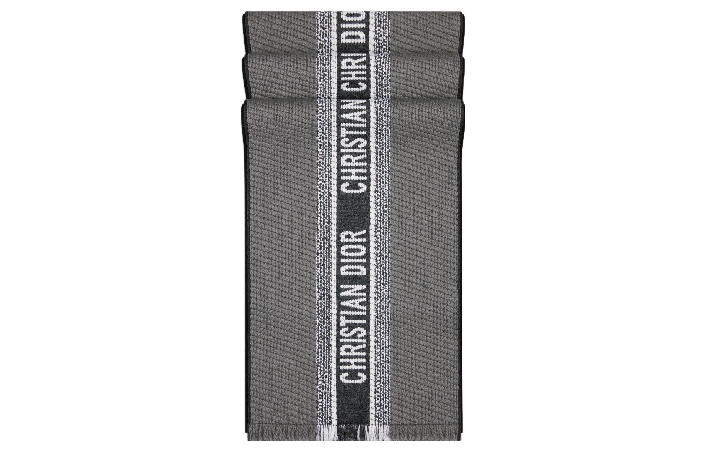 DIOR Knit Scarves Women's Gray