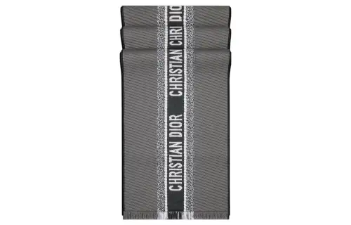 DIOR Knit Scarves Women's Gray